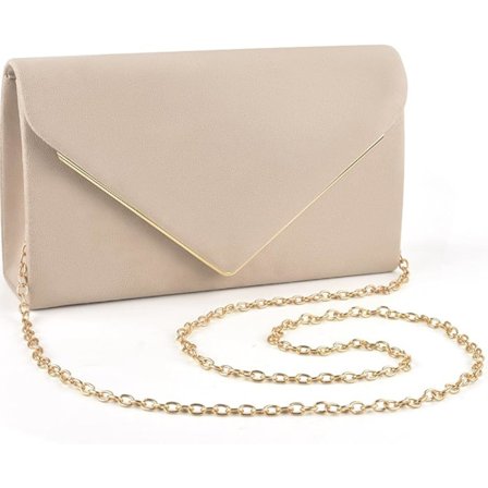 Dame Imitert Semsket Skinn Aften Clutch Vesker, Ball Håndveske Formelle Selskaps Clutcher Bryllup Lommebøker Cocktail Promenade Skulderveske med 