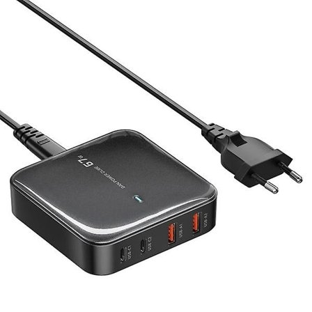 ??Laddningsstation Multi Port GaN USB-laddare Skrivbordstyp C PD QC Snabbladdning??