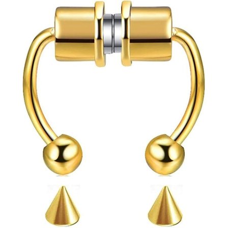 Magnetisk Septum Nesering Hestesko Rustfritt Stål Falske Nese Septum Ringer Ikke-Piercade Clip On Nese Hoop Ringer