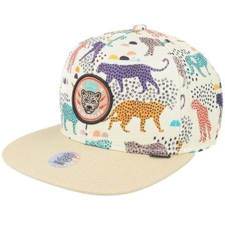 Djinns - Beige snapback Keps - 6p Gepard Linen Khaki Snapback @ Hatstore