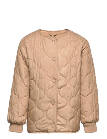 Kontanzia Quilted Jacket Cp Otw Outerwear Jackets & Coats Quilted Jackets Brun Kids Only