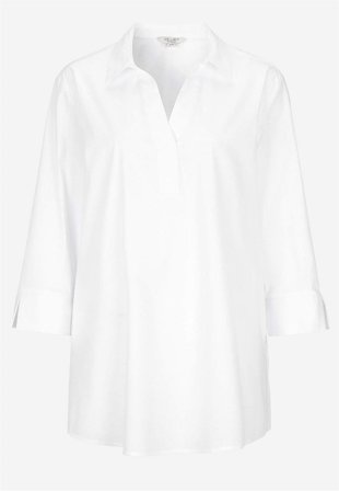 Cellbes of Sweden - Vevet tunika i poplin i hvit for damer i størrelse 38/40