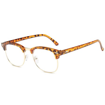 Leopard clubmaster glas uden styrke klare briller