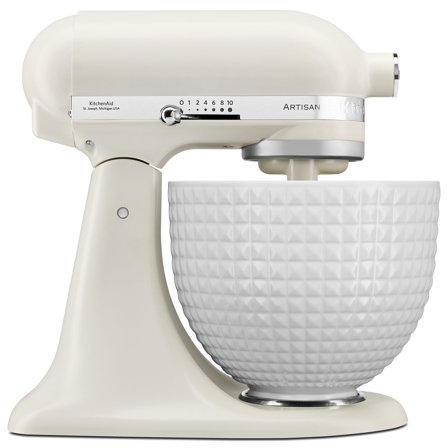 KitchenAid Artisan 5KSM156CXEPL kjøkkenmaskin 4,7 liter, white on white' - 'Porcelain white