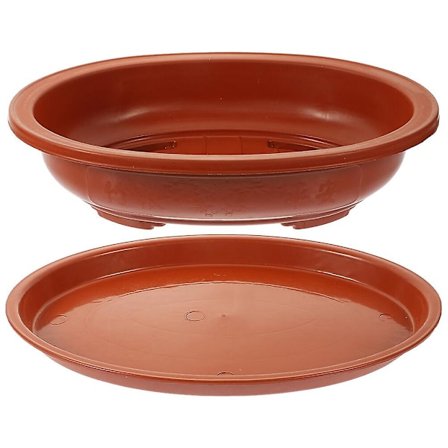 1 setti bonsai-harjoitusruukkua alustalla puutarha bonsai-istutuskone suuri kapasiteetti puutarhanhoito bonsai-ruukku (35.00X26.50X8.70CM, kuten 