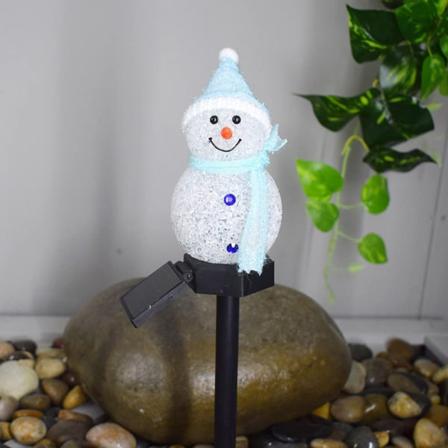 1 St Solar Led Christmas Snowman Lights (blå)