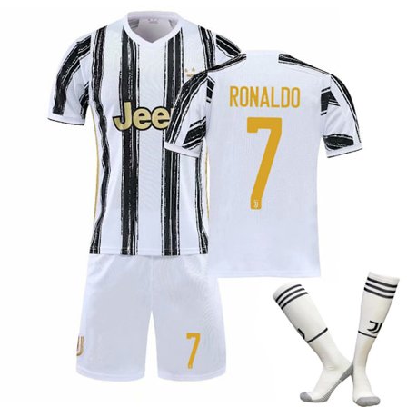 Sort og hvid stribet fodboldtrøje sæt til børn og voksne18