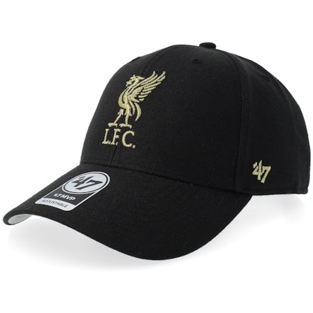 47 Brand - Football Svart adjustable Caps - Liverpool FC Epl Metallic Mvp Black Adjustable @ Hatstore