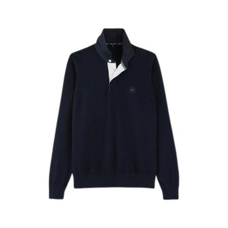 Eden Park, Pull col rugby Blauw, Heren, Maat:XL