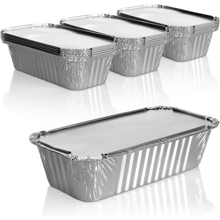 18x Aluminiumskål, Gryta med lock, Aluminiumskål, Grillskål, Gryta, Ugnsform, för matlagning, bakning och grillning (18 st, med lock)