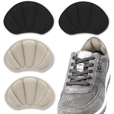 Sæt med 2 par hælindlæg, selvklæbende beskyttelse til høje hæle