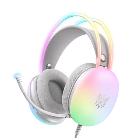 3,5 mm Audio Over Ear Gaming Hörlurar med Mikrofon, PC Trådbundna RGB Rainbow Gaming Hörlurar