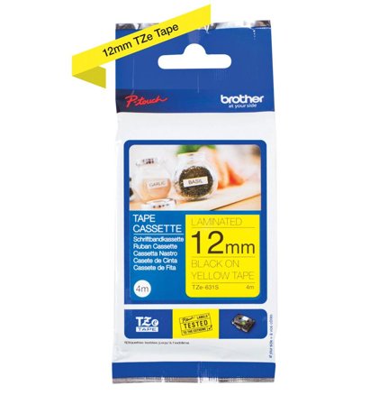 Brother TZe-631S - laminert teip - 1 kassett(er) - Rull (1,2 cm x 4 m)
