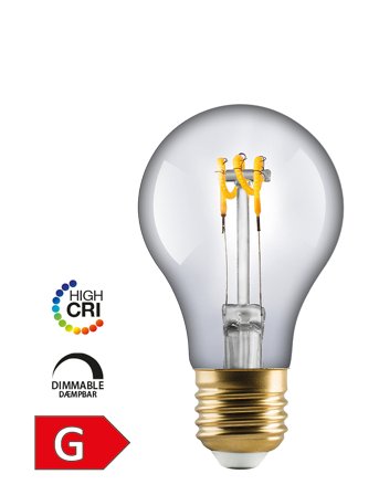 e3light E3 Led Vintage A60 E27 Spiral Dæmpbar Plastik - Nude - Ø6.0X10.4CM