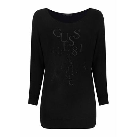 Guess, Round-neck Knitwear Czarny, Kobieta, Rozmiar: S