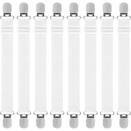 Justerbart strammesett - 8 deler, med metallklemmer - Svart - 30-130 cm - 8 deler