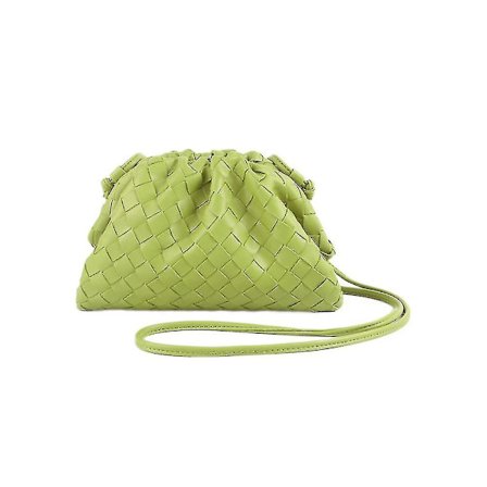 Pu Woven Bag Satchel Cloud Mini Läder Clutch Bag