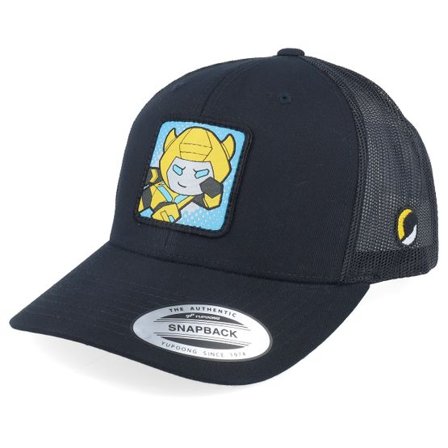 Transformers - Svart trucker Keps - Kawaii Bumblebee Black Trucker @ Hatstore
