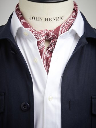 John Henric Men's Burgundy Bandana Paisley Size Onesize