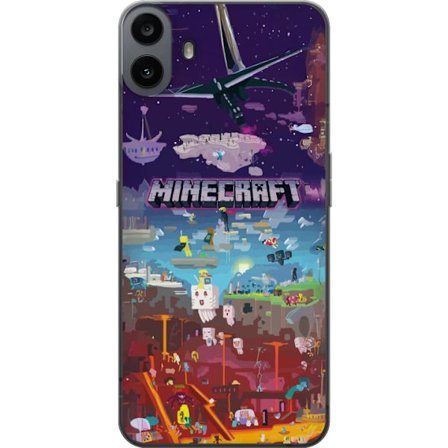Kompatibel Mobilcover til Nothing Nothing CMF Phone 1 Minecraft-verden med eventyrkarakterer og ikoniske miljøer, farverige blokmotiver
