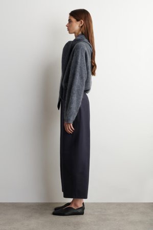 COS Women's Pantaloni Barrel Cropped In Cotone in Blu