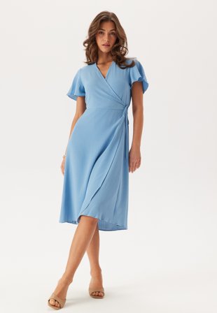 VILA Vilovie S/S Wrap Midi Dress Klær