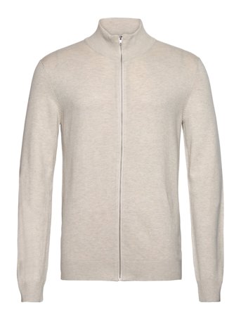 Lindbergh Ecovero L/S Zip Cardigan - Cream - S