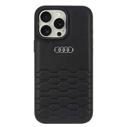 Audi syntetisk lær iPhone 16 Pro Max 6,9" svart/sort hardcase AU-TPUPCIP16PM-GT/D2-BK