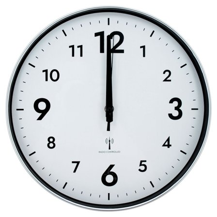 Väggur radiokontrollerad ø30 silver - Lyreco - Kontorsmöbler och inredning - Väggur - Väggur