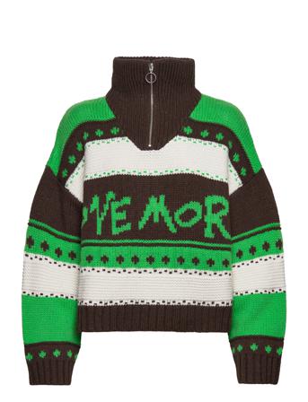 Ekei Turtleneck Zip 11250 Villapaita Monivärinen/Kuvioitu Samsøe Samsøe