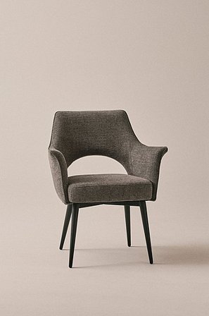 Jotex - Stol Med Armlæn Gråbrun - JESOLO - Køb Loungestole hos Jotex