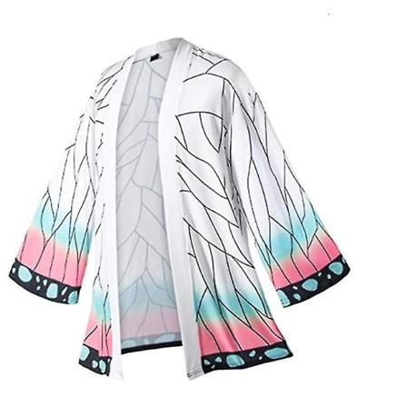 Paras Discountanime Cosplay -asu Demon Slayer Kimetsu No Yaiba Haori Kimono Agatsuma Zenitsu Kochou Shinobu Kesätakki Paita Anime Vaatteet D 150