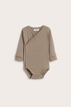 Kappahl | Ribbet body til baby | Brun