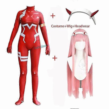Anime Darling In The Franxx 02 Zero Two Cosplay Kostyme For Kvinner Halloween Kostyme Parykk 3D-printing Bodysuit Zentai Dress C