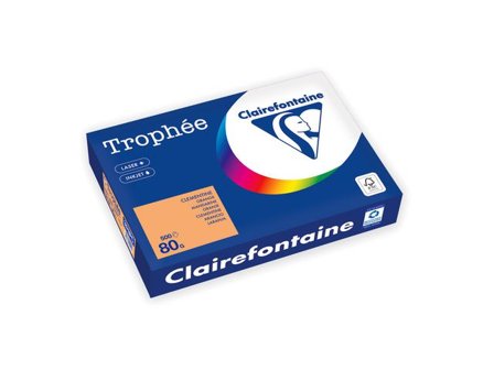 Clairefontaine Kopieringspapper A4 80g ohålat orange 500/fp - Lyreco - Kontorspapper - Specialpapper - Färgat - A4