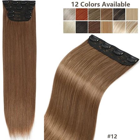 220g 24 tuumaa Ginger Orange Clip In suorat hiuspidennykset Ombre Blond 27/613# 4kpl/pakkaus lämmönkestävät ruskeat synteettiset hiukset