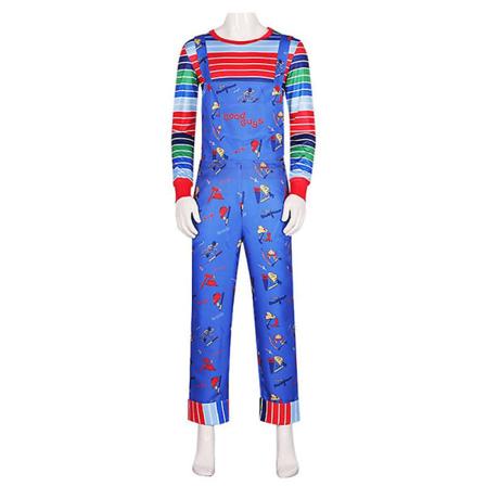 2023 nye Cosdaddy Chucky Cosplay kostumer Voksen herre skjorte bukser jakkesæt børn Halloween Cosplay kostume Adult mens XS
