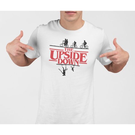 Stranger things vit t-shirt - The upside down - Barn