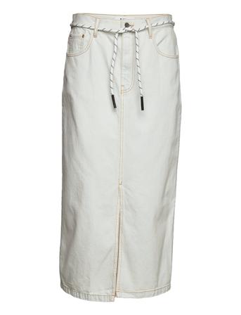 Ben - Bleached Denim Knälång Kjol Vit Day Birger Et Mikkelsen