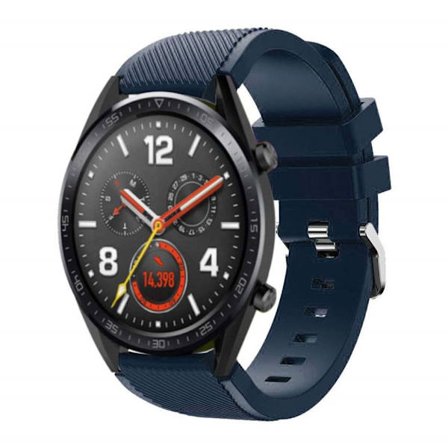 Huawei Watch GT 22mm mönstrat klockband av silikon - Mörkblå