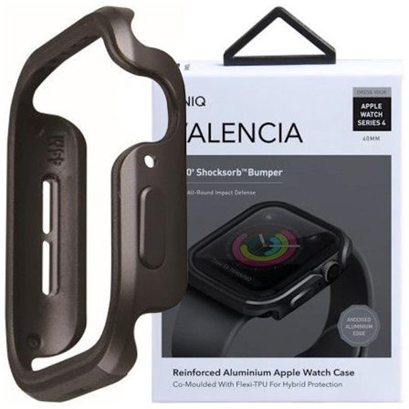 UNIQ veske Valencia Apple Watch Series 4/5/6/SE 40mm. grå/metallgrå