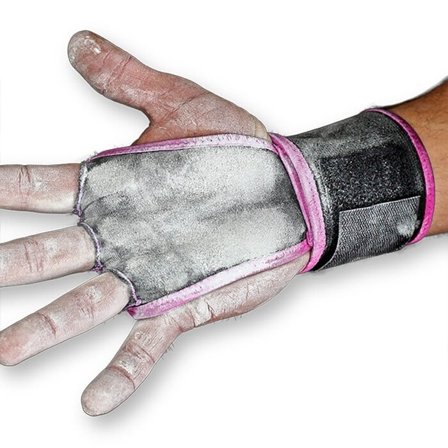 Lifting Straps & greb Jerkfit WODies Grip and Wrist Support Pink - Bodyman.dk