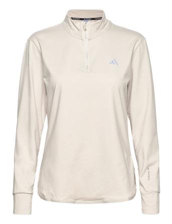 Techfit Aeroready Warm Quarter-Zip Training Top T-shirts & Tops Long-sleeved Creme Adidas Performance