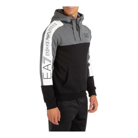 Emporio Armani EA7 men's hoodie sweatshirt sweat , Zwart , Heren , Maat: M