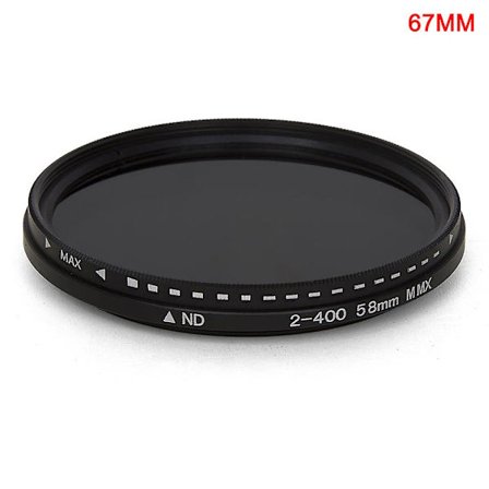 Fader variabel ND-filter justerbar ND2 til ND400 nøytral tetthet for kameraobjektiv - STØRRELSE: 67mm