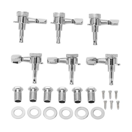 6 kpl viritystappeja sähkökitaran konepäät virittimet osat tarvikkeet 1:18 suljettu lukitus 3L ja 3R