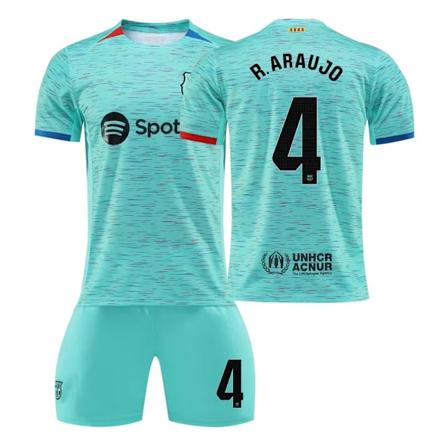 23/24 FC Barcelona Borte Fotballdrakt for Barn 4 R.ARAUJO 4 R.ARAUJO XS