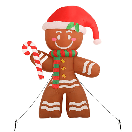 Jul Gummibåde honningkager mand med indbygget LED pynt til julefest
