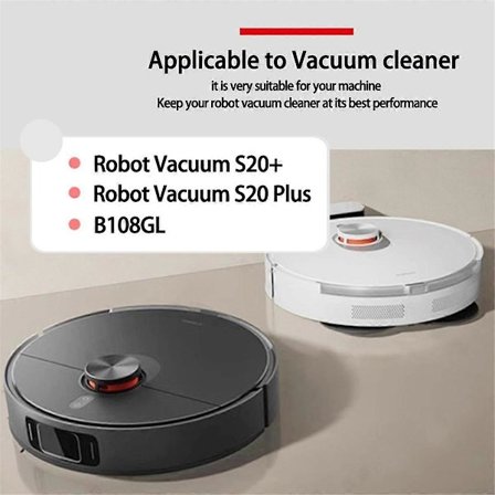 För Xiaomi S20 Plus S20+ Robotdammsugare B108GL Delar Huvudsidoborste Hepa Filter Moppduk Tillbehör