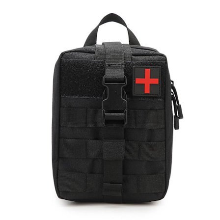 Tactical Medicine Emt Pouch Waterproof Molle First Aid Bag, Military First Aid Kit Kit For Hiking Camping Airsoft With Medical Scissors (black)
